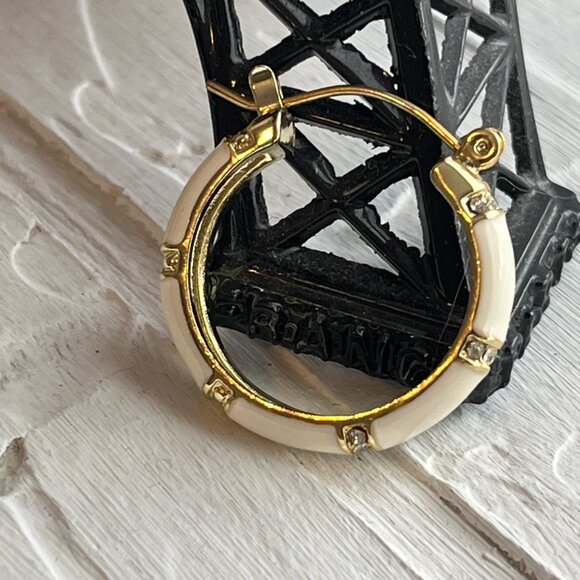 Vintage earrings, Blue Crystal & Beige Rhinestone pierced earring sets, 2 sets - Picture 11 of 15